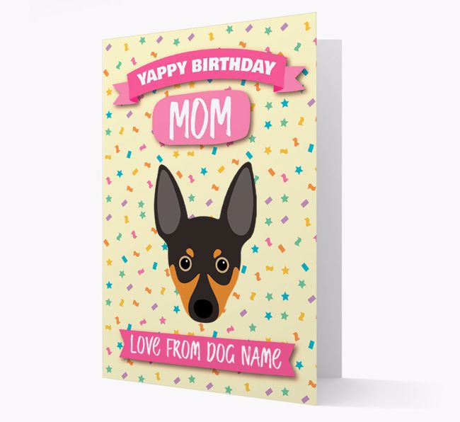 Personalized Card 'Yappy Birthday Mom' with {breedCommonName} Icon